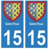 15 Saint-flour città adesivo piastra