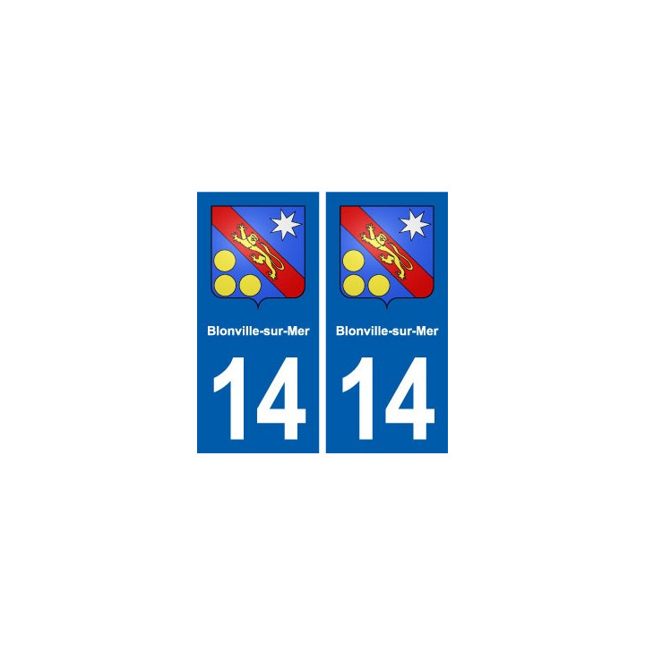 14 Blonville-sur-Mer blason ville autocollant plaque sticker