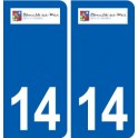 14 Blonville-sur-Mer loogo ville autocollant plaque sticker