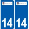 14 Blonville-sur-Mer loogo ville autocollant plaque sticker
