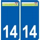 14 Bretteville-sur-Laize logo ville autocollant plaque sticker