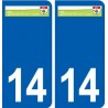 14 Bretteville-sur-Laize logo ville autocollant plaque sticker