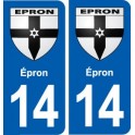 14 Épron blason ville autocollant plaque sticker