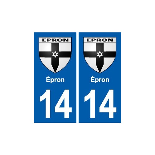 14 Épron blason ville autocollant plaque sticker