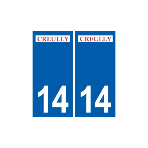 14 Creully logo ville autocollant plaque sticker