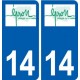 14 Épron logo ville autocollant plaque sticker
