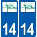 14 Épron logo ville autocollant plaque sticker
