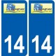 14 Langrune-sur-Mer logo ville autocollant plaque sticker