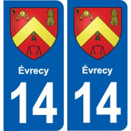 14 Évrecy blason ville autocollant plaque sticker