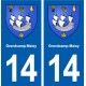 14 Grandcamp-Maisy blason ville autocollant plaque sticker