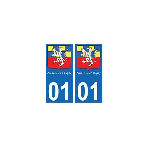 01 Ambérieu-en-Bugey ville autocollant plaque