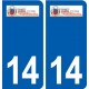 14 Saint-Désir logo ville autocollant plaque sticker