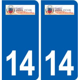 14 Saint-Désir logo ville autocollant plaque sticker