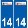 14 Saint-Désir logo ville autocollant plaque sticker