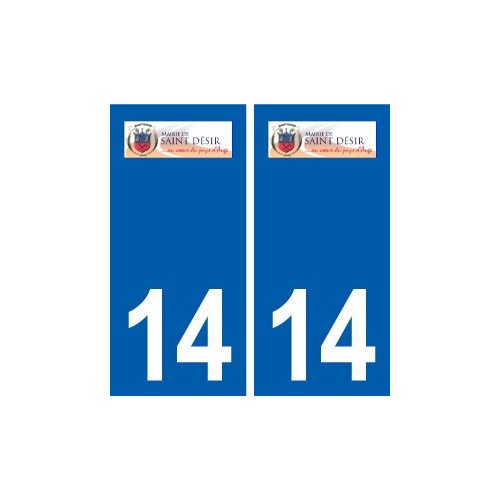 14 Saint-Désir logo ville autocollant plaque sticker