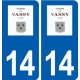 14 Vassy logo ville autocollant plaque sticker