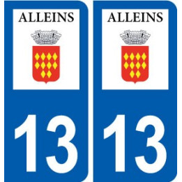 13 Alleins logo ville autocollant plaque sticker