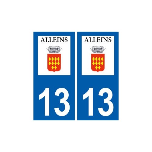 13 Alleins logo ville autocollant plaque sticker