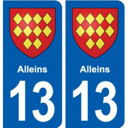 13 Alleins blason ville autocollant plaque sticker