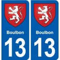 13 Boulbon blason ville autocollant plaque sticker