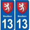 13 Boulbon blason ville autocollant plaque sticker