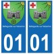 01 Bellegarde-sur-Valserine ville autocollant plaque