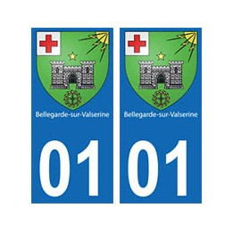01 Bellegarde-sur-Valserine ville autocollant plaque