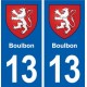 13 Boulbon blason ville autocollant plaque sticker
