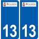 13 Boulbon logo ville autocollant plaque sticker