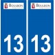 13 Boulbon logo ville autocollant plaque sticker