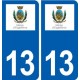13 Eygalières  logo ville autocollant plaque sticker