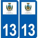 13 Eygalières  logo ville autocollant plaque sticker