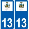 13 Eygalières  logo ville autocollant plaque sticker