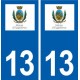 13 Eygalières  logo ville autocollant plaque sticker