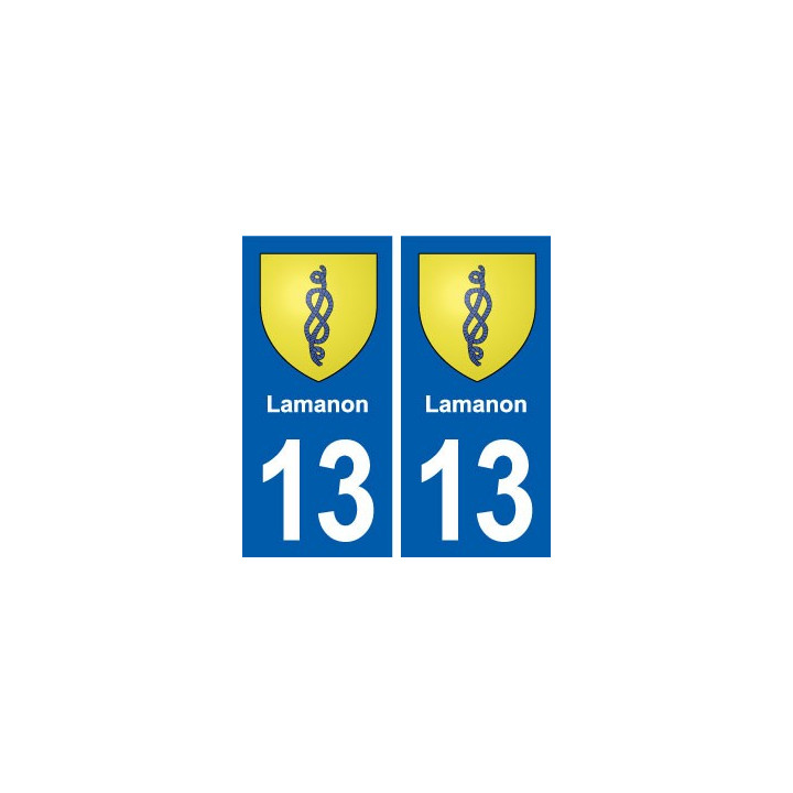 13 Lamanon blason ville autocollant plaque sticker