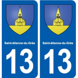 13  Saint-étienne-du-Grès blason ville autocollant plaque sticker