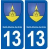 13  Saint-étienne-du-Grès blason ville autocollant plaque sticker