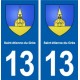 13  Saint-étienne-du-Grès blason ville autocollant plaque sticker