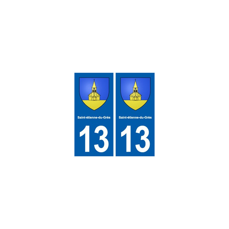 13  Saint-étienne-du-Grès blason ville autocollant plaque sticker
