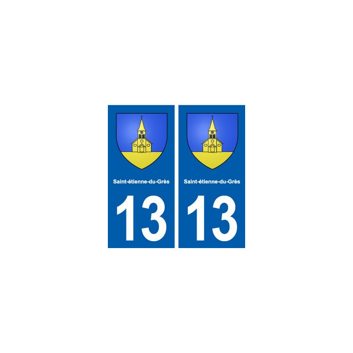 13  Saint-étienne-du-Grès blason ville autocollant plaque sticker