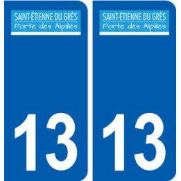13 Saint-étienne-du-Grès logo ville autocollant plaque sticker