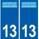 13 Saint-étienne-du-Grès logo ville autocollant plaque sticker