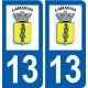 13 Lamanon logo ville autocollant plaque sticker