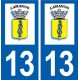 13 Lamanon logo ville autocollant plaque sticker