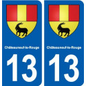 13 Châteauneuf-le-Rouge blason ville autocollant plaque sticker