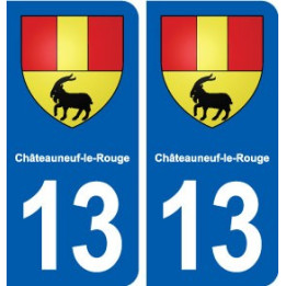 13 Châteauneuf-le-Rouge blason ville autocollant plaque sticker