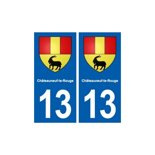 13 Châteauneuf-le-Rouge blason ville autocollant plaque sticker