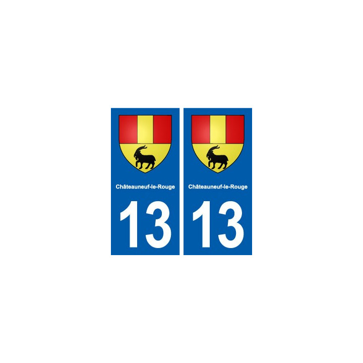 13 Châteauneuf-le-Rouge blason ville autocollant plaque sticker