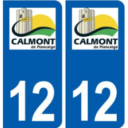 12 Calmont logo ville autocollant plaque sticker