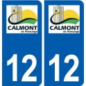 12 Calmont logo ville autocollant plaque sticker